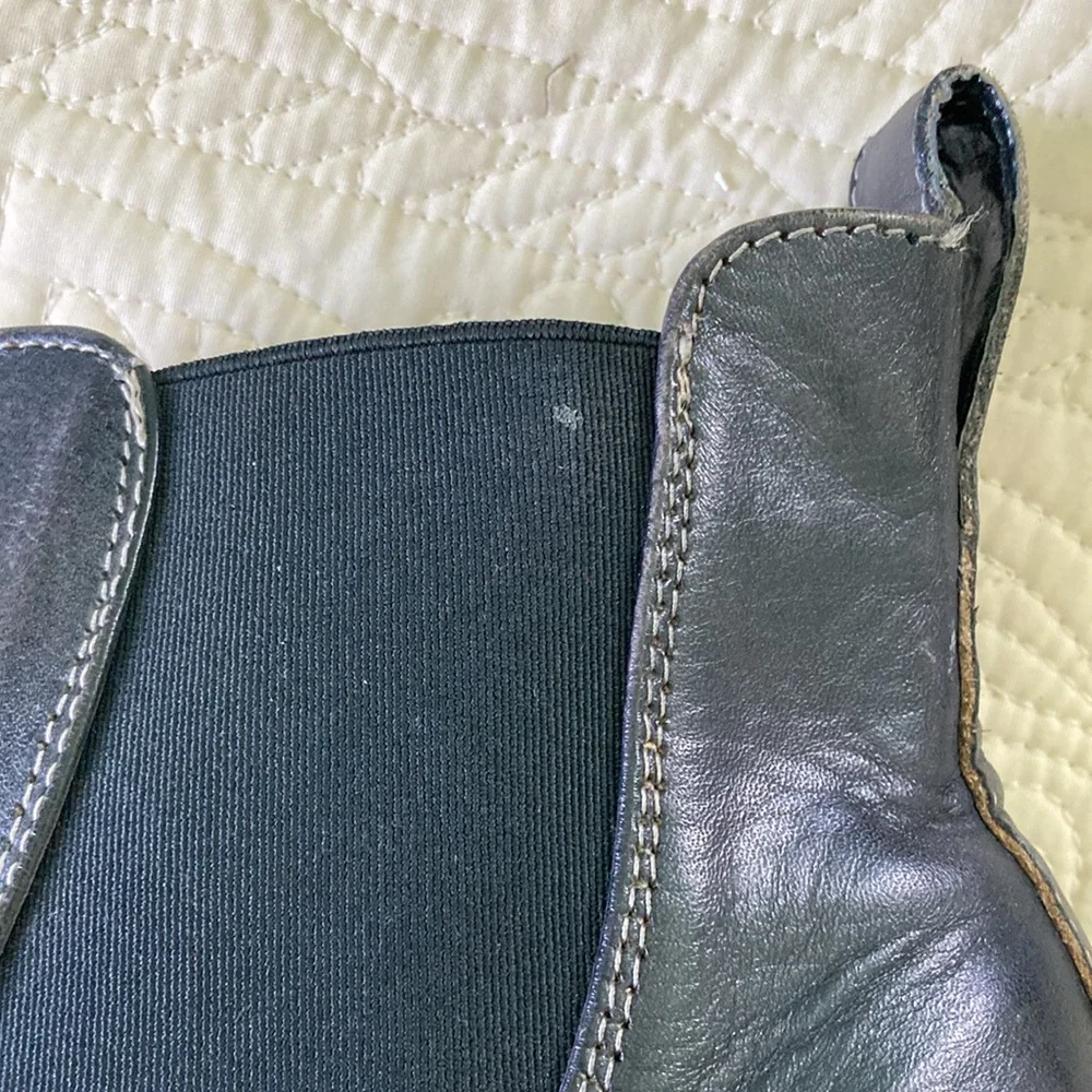 Bed Stu Men's‎ Black Chelsea Boots Pull On Ankle Leather Round Toe (Size 10)